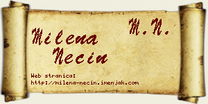 Milena Necin vizit kartica